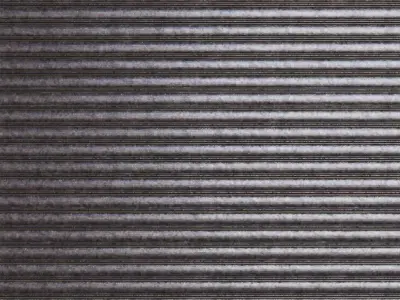 Industrial Galvanized Corrugated Steel PBR Seamless Texture