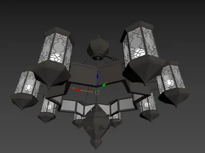 islamic arabic moroccan ceiling light Free low-poly 3D model
