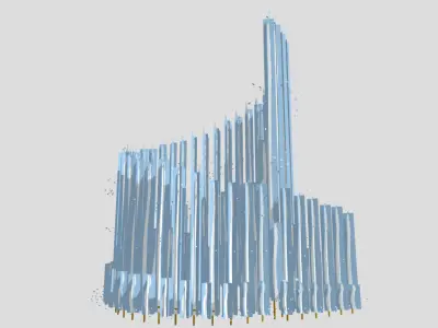 9 Fountain Kit Cinematic Water Features  4K Materials 3D 3D model