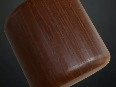 Polished Mahogany Wood Planks PBR Seamless Texture