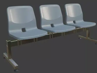 Hospital Bench 3d Model 3D model