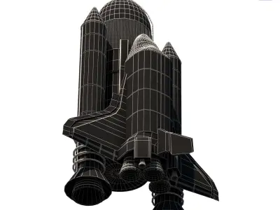 space shuttle Low-poly 3D model shop