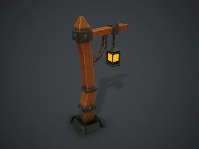 Stylized Lamp Low-poly 3D model
