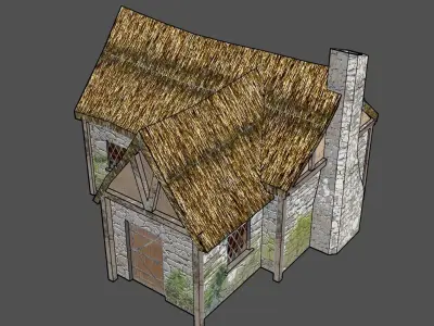 Free Medieval House Free low-poly 3D model