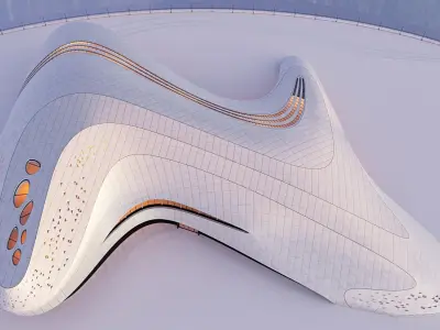 Futuristic building  50 3D model