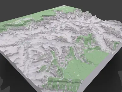 Mountain landscape Grand Canyon Arizona USA 3D model