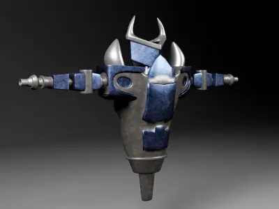 Blaster Bot Low-poly 3D model