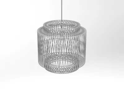 Kolombo Rattan Pendant by The Attic 3D model