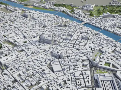 Florence - Firenze Low-poly 3D model