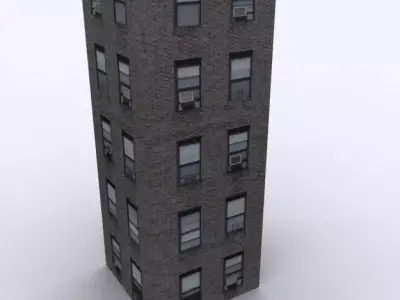 Apartment 1 low poly nyc skyscraper Low-poly 3D model