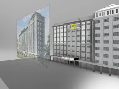 Sti building Low-poly 3D model