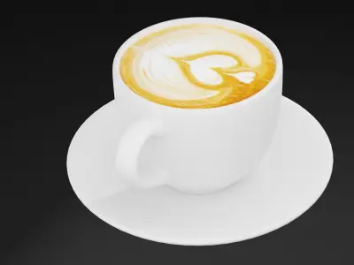 Cup Of Coffee Low-poly 3D model