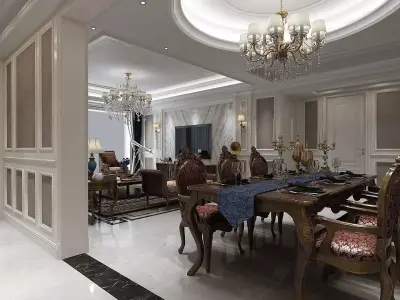 Home Interior Design in Empire Style 3D model