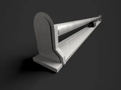 Retro 90s Tube Light - 3D Maya Model with Polygon Mesh 3D model