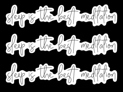 Sleep is the best meditation Neon Sign 3D model