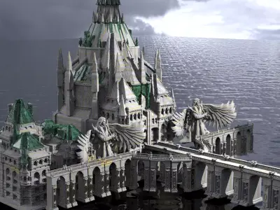 Harry Potter Inspired Castle 2 3D model
