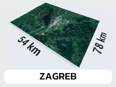 Zagreb Croatia City Landscape 3D Model 3D model