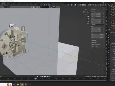 Bank Safe and Animation 3D model