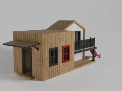 Wooden Playhouse 3D model purchase