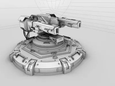 Futuristic Cannon 3D model