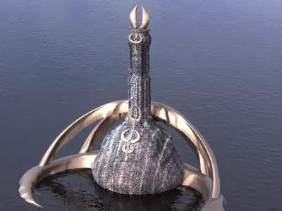 Castle bright Central Tower 1 3D model