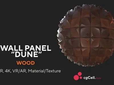 Wall panel  Full Procedural material 3D model