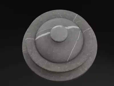 Stone Food Pot Low-poly 3D model