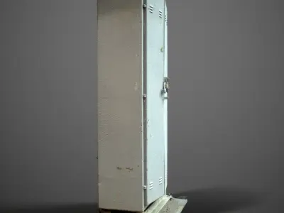 Metallic Cupboard 3D model