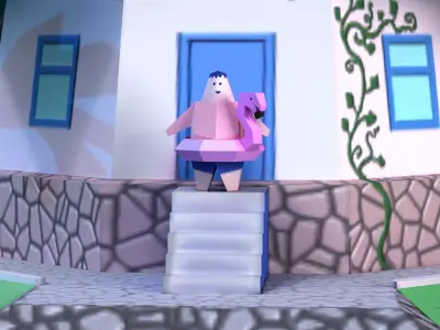 House hat Low-poly 3D model