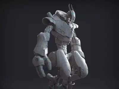 Sci-fi character Mantis 3D model