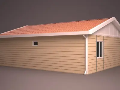 HOME house with roof 3D model