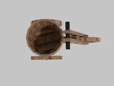 Tricycle Shaped Plant Stand or Flower Planter Low-poly 3D model