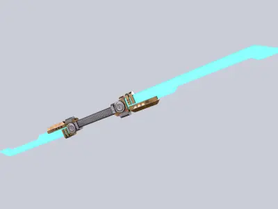 Sci fi elite twinblade Low-poly 3D model