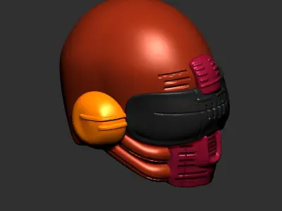 helmet high poly sculpt 3d printable ver 7 3D model 3D model 136