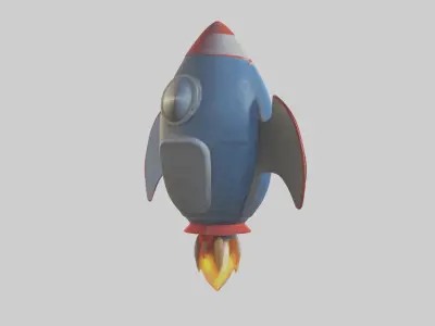 Cartoon Rocket model 3D model