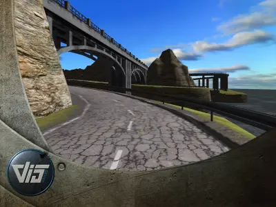 Coast Landscape Low-poly 3D model