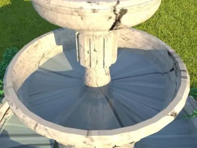 Fountain Model in grass 3D print model