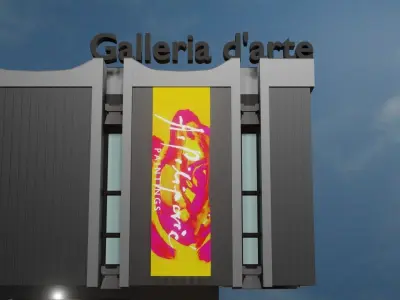 Art Gallery  Low-poly 3D model