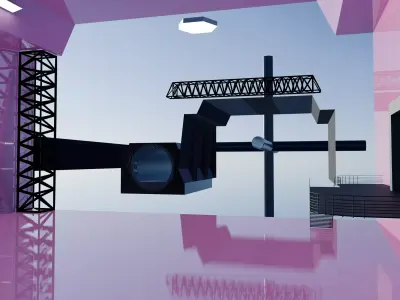 Star Wars   Rebel Assault 11   Original    Mining Hanger   Low-poly 3D model