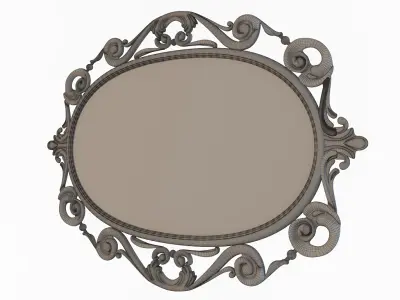 Mirror gold ornate 3D model purchase