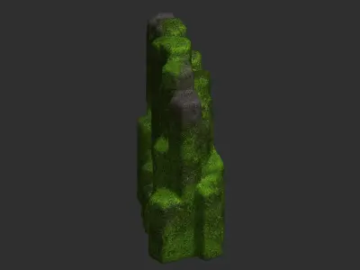Cave Crystals - Moss 2 Low-poly 3D model