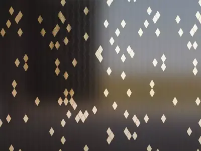 Luxury Glossy Black Tiles with Gold Diamond Inlays PBR Seamless Texture