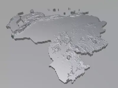 Venezuela Terrain country  3D model