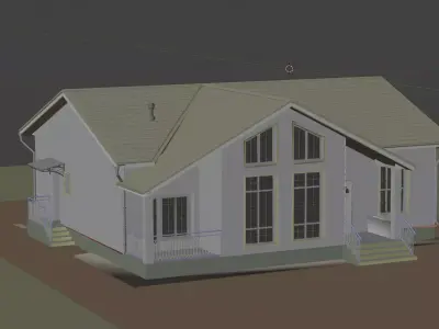 Modern Single-Story House  3D model