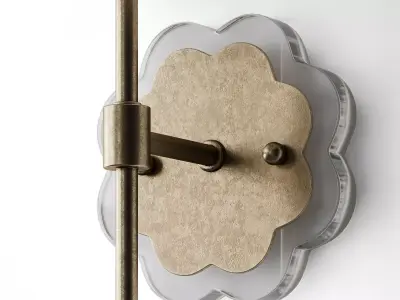 Scalloped Daisy Shade Sconce 3D model