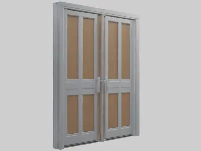 Bifold door model Low-poly 3D model