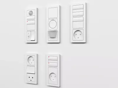 LK FUGA BASE Sockets and Switches 3D model
