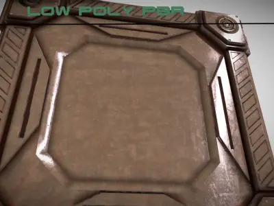 Sci-Fi Crate Low-poly 3D model