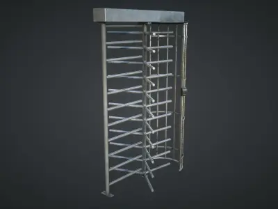 Security Turnstile Low-poly 3D model