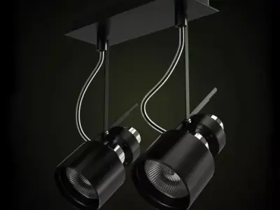 Black Lighting Fixtures 3D model